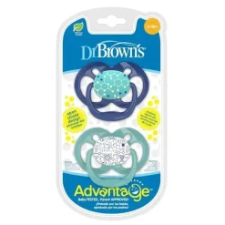 Dr. Brown - Chupetas 2Pk Advantage, Estágio 2, Blue Chemistry