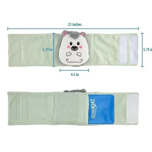 Dr Brown - Gripebelt infantil para alívio de cólicas, envoltório de barriga aquecido, ouriço, 0-3m