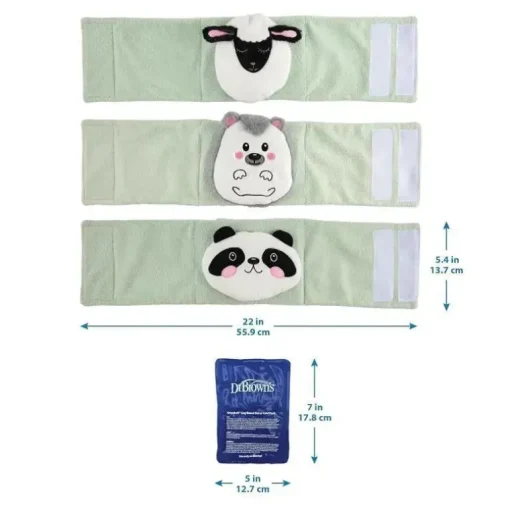 Dr Brown - Gripebelt infantil para alívio de cólicas, envoltório de barriga aquecido, ouriço, 0-3m