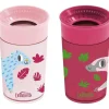 Dr Brown - Milestones Cheers 360 Transition Sippy Cup, Pink Leopard e Red Lemur, 10 onças, 2 unidades