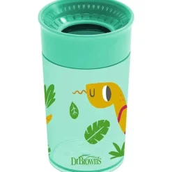 Dr Brown - Milestones Cheers 360 Transition Sippy Cup, cobra turquesa, 10 onças