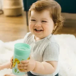 Dr Brown - Milestones Cheers 360 Transition Sippy Cup, cobra turquesa, 10 onças