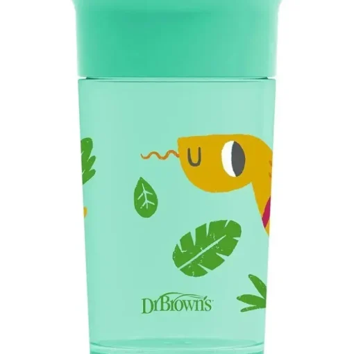 Dr Brown - Milestones Cheers 360 Transition Sippy Cup, cobra turquesa, 10 onças