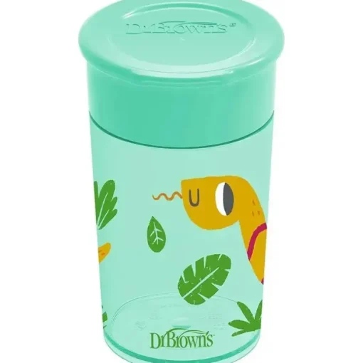 Dr Brown - Milestones Cheers 360 Transition Sippy Cup, cobra turquesa, 10 onças