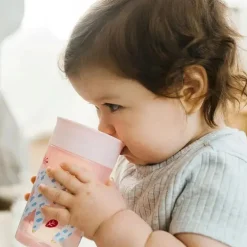 Dr Brown - Milestones Cheers 360 Transition Sippy Cup, Pink Leopard e Red Lemur, 10 onças, 2 unidades