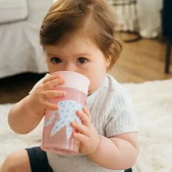 Dr Brown - Milestones Cheers 360 Transition Sippy Cup, Pink Leopard e Red Lemur, 10 onças, 2 unidades