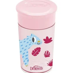 Dr Brown - Milestones Cheers 360 Transition Sippy Cup, Pink Leopard, 10 onças