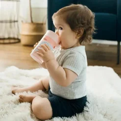 Dr Brown - Milestones Cheers 360 Transition Sippy Cup, Pink Leopard e Red Lemur, 10 onças, 2 unidades