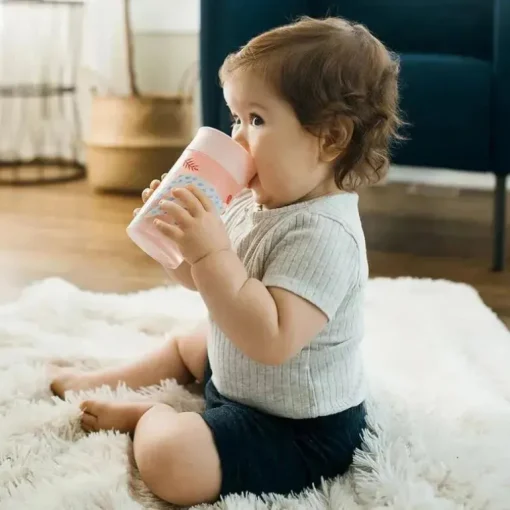 Dr Brown - Milestones Cheers 360 Transition Sippy Cup, Pink Leopard e Red Lemur, 10 onças, 2 unidades
