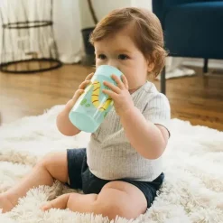 Dr Brown - Milestones Cheers 360 Transition Sippy Cup, cobra turquesa, 10 onças