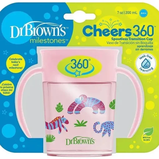Dr. Brown - Milestones Polipropileno Cheers360 Copo, Rosa