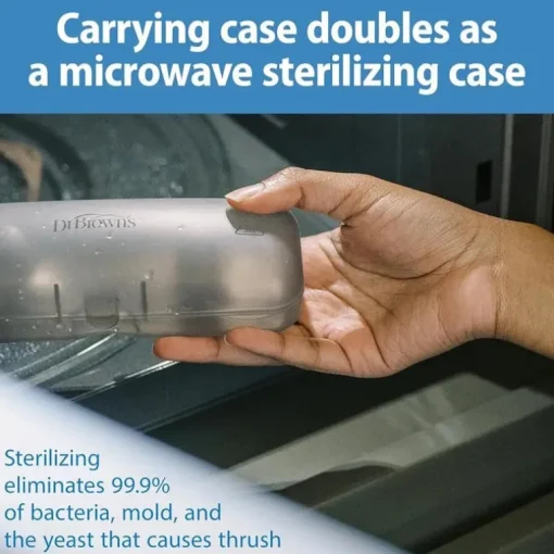 Dr. Brown - Nipple Shields 2-Pack With Sterilizer Case, Size 2