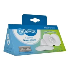 Dr. Brown - Nipple Shields 2-Pack With Sterilizer Case, Size 2