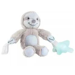Dr. Brown - Porta-chupeta e mordedor Lovey com chupeta de silicone HappyPaci, preguiça