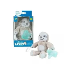 Dr. Brown - Porta-chupeta e mordedor Lovey com chupeta de silicone HappyPaci, preguiça