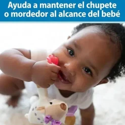 Dr Brown - Porta-chupeta e mordedor Baby Lovey, girafa com HappyPaci verde, 0-6m