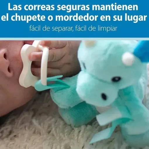 Dr Brown - Porta-chupeta e mordedor Baby Lovey, girafa com HappyPaci verde, 0-6m