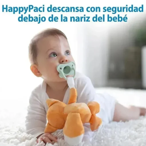 Dr Brown - Porta-chupeta e mordedor Baby Lovey, girafa com HappyPaci verde, 0-6m