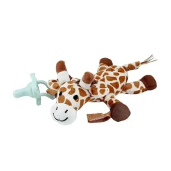 Dr Brown - Porta-chupeta e mordedor Baby Lovey, girafa com HappyPaci verde, 0-6m