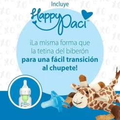 Dr Brown - Porta-chupeta e mordedor Baby Lovey, girafa com HappyPaci verde, 0-6m