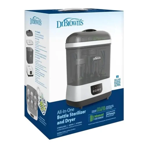Dr. Brown - Sterilizer And Dryer W/ Air Filter (Plus Extra Filter), Gray