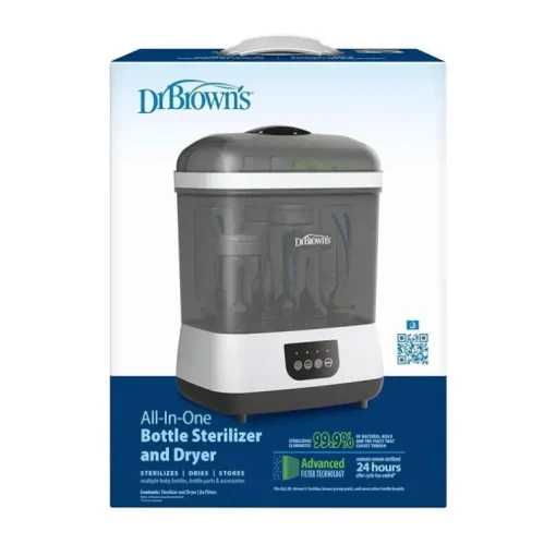 Dr. Brown - Sterilizer And Dryer W/ Air Filter (Plus Extra Filter), Gray