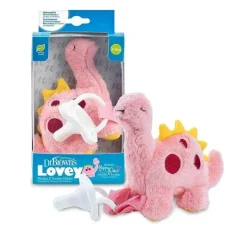 Dr. Brown - Suporte de chupeta Baby Lovey e prendedor de mordedor, dinossauro