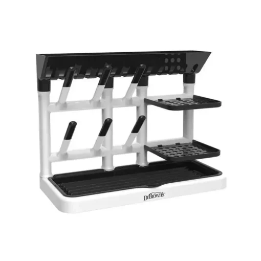 Dr Brown - Torre de secagem, rack de secagem vertical, secagem de mamadeiras de bancada com armazenamento organizado