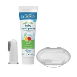 Dr. Brown's - 2 unidades de escova de dedo de silicone com pasta de dente