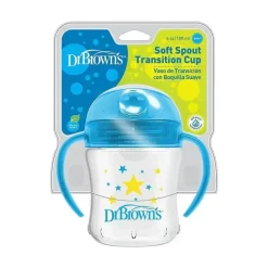 Dr. Brown's - Copo de Transição de Bico Suave, Azul