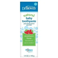 Dr. Brown's - Creme dental para bebês sem flúor, morango, 1,4 oz