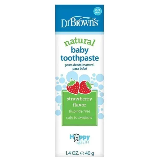 Dr. Brown's - Creme dental para bebês sem flúor, morango, 1,4 oz