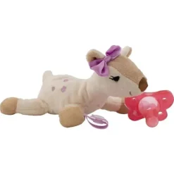 Dr. Brown's - Deer Lovey com chupeta rosa de peça única