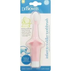 Dr. Brown's - Escova de dentes infantil, rosa