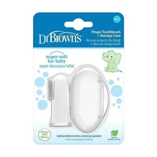 Dr. Brown's - Escova de dentes de silicone com estojo