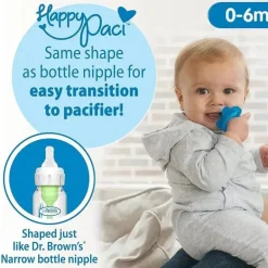 Dr. Brown's - Happypaci Chupeta de silicone de peça única, rosa
