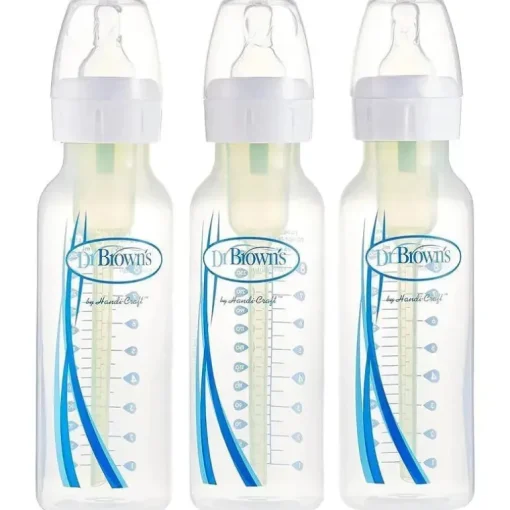 Dr. Brown's - Opções Anti-Cólicas Estreitas de 8 Oz + Mamadeira, 3 unidades