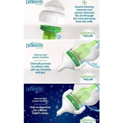 Dr. Brown's - Opções de 3 unidades de 5 onças + garrafas de boca larga