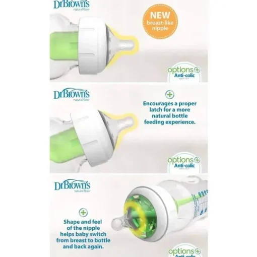 Dr. Brown's - Opções de 3 unidades de 5 onças + garrafas de boca larga