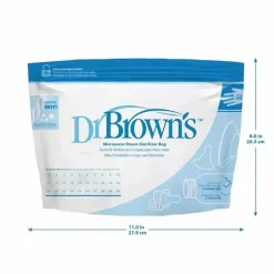 Dr. Browns - 5Pk Sacos esterilizadores a vapor para micro-ondas para mamadeiras