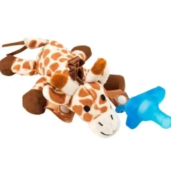Dr. Brown's Giraffe Lovey com chupeta azul de uma peça