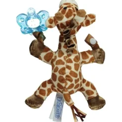 Dr. Brown's Giraffe Lovey com chupeta azul de uma peça