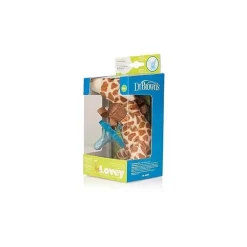 Dr. Brown's Giraffe Lovey com chupeta azul de uma peça