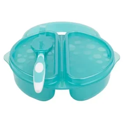 Dr. Brown's Travel Fresh Tigela E Colher, 1 Pacote, Turquesa