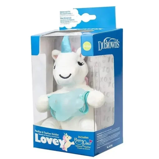 Dr. Brown's Unicorn Lovey com chupeta Aqua One Piece