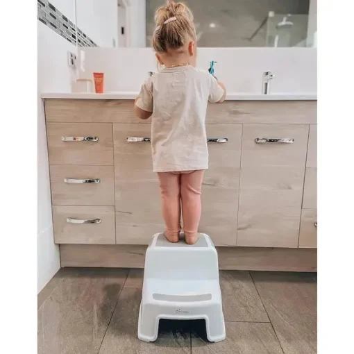 Dreambaby - Banqueta com 2 degraus, cinza/branco