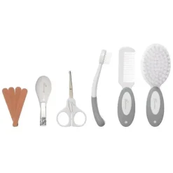 Dreambaby - Kit essencial de higiene para bebês e conjunto de cuidados de saúde, pacote com 10, cinza