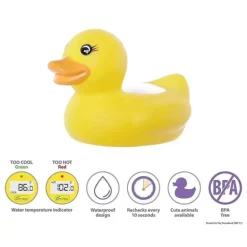 Dreambaby - Monitor de segurança de temperatura de brinquedo flutuante, pato amarelo