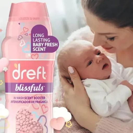 Dreft - Blissfuls Baby Fresh Scent In-Wash Grânulos intensificadores de perfume, 10 onças