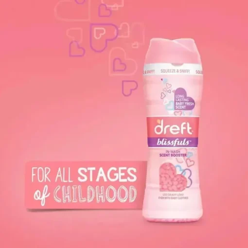 Dreft - Blissfuls Baby Fresh Scent In-Wash Grânulos intensificadores de perfume, 10 onças
